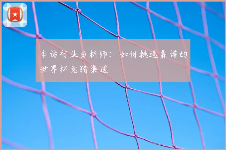 专访行业分析师：如何挑选靠谱的世界杯竞猜渠道